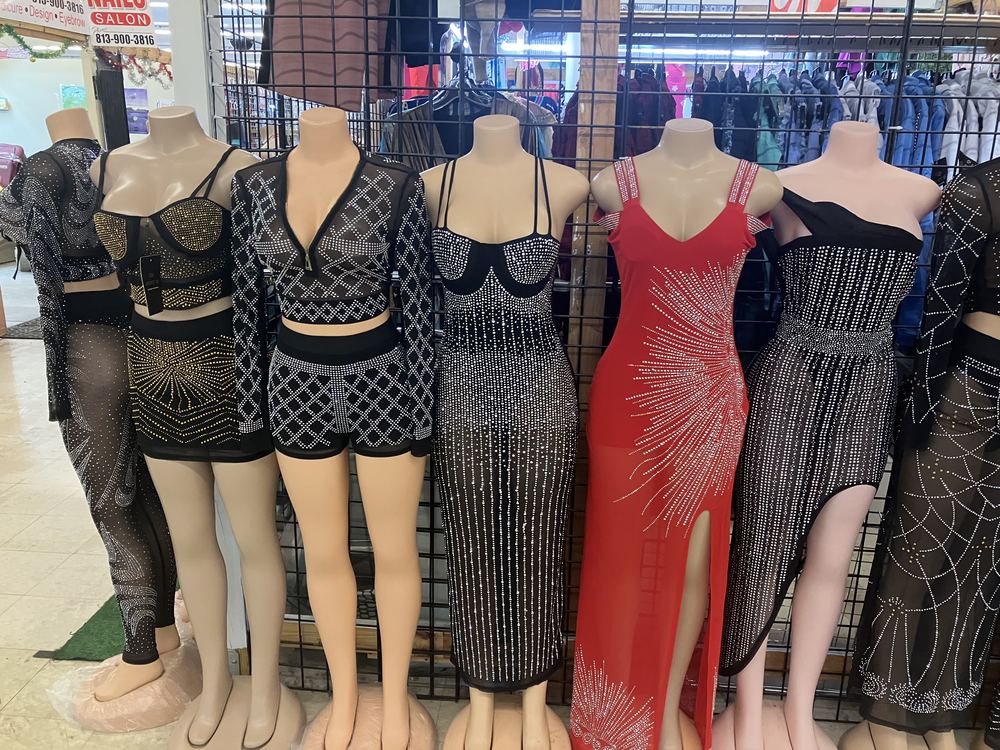 Rhinestone bodycon going-out dresses